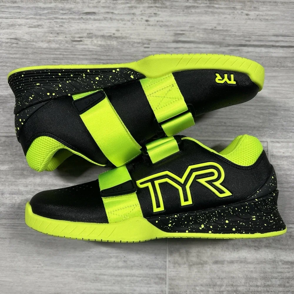 TYR L-1 Lifter Limited Edition Lifting Shoes, Black Attack Yellow, M 9 /‎ W 10.5